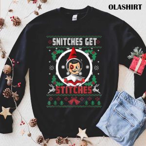 Christmas Snitches Tee Get Stitches Funny X mas T shirt 1