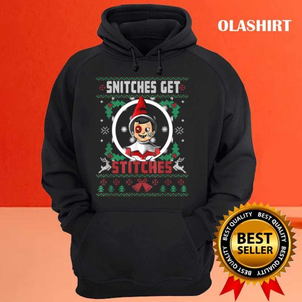 Christmas Snitches Tee Get Stitches Funny X-mas T-shirt