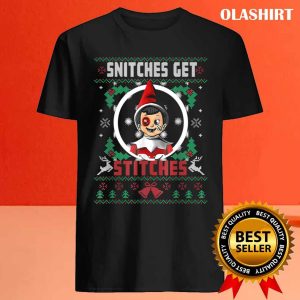 Christmas Snitches Tee Get Stitches Funny X mas T shirt 4