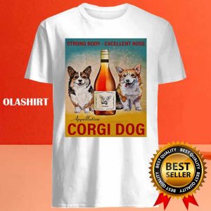 Corgi Dog Wine Shirt 4