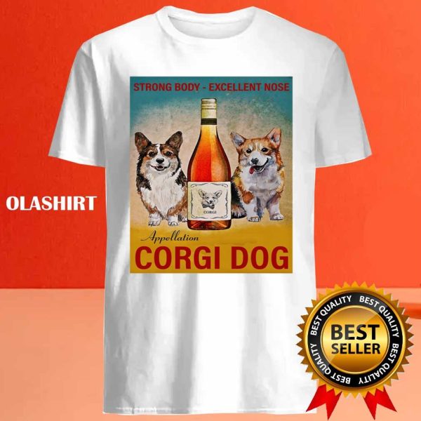 Corgi Dog Wine Shirt