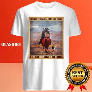 Cowboy Riding Horse And A Dog Shirt 4