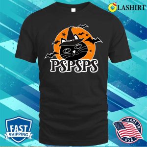 Cute And Funny Halloween T shirt Perfect Cat Lovers Gift For Cat People Shirt Pspsps 1