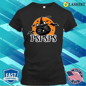 Cute And Funny Halloween T-shirt, Perfect Cat Lovers Gift For Cat People Shirt Pspsps