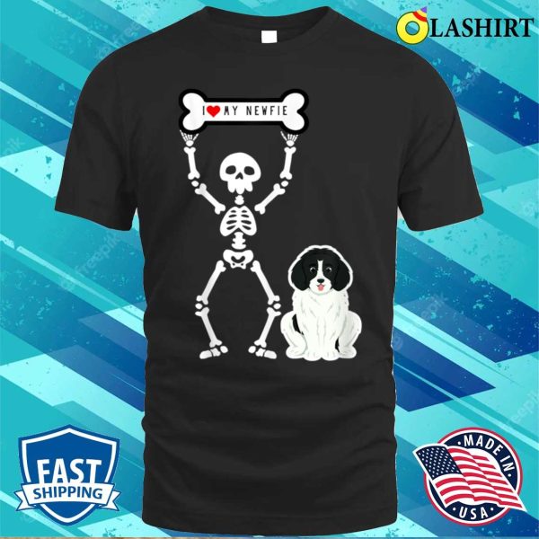 Cute Skeleton Newfie Shirt, Express Your Love For Newfoundlands With This Adorable Tee