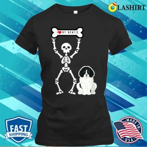 Cute Skeleton Newfie Shirt, Express Your Love For Newfoundlands With This Adorable Tee