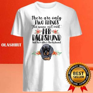 Dachshund Dog There Are Only A Few Only Two Thing This Woman Cant Resist Her Dachshund Shirt 4