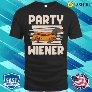 Dachshund Lover T-shirt, Funny Dachshund Wiener Hot Dog Food Pun Gift Idea T-shirt