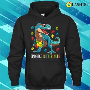 Dinosaur Puzzle Piece Autism Awareness For Boys Kids T shirt 3