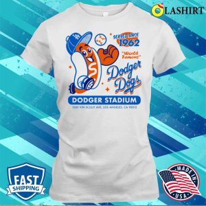 Dodger Dogs, Iconic T-shirt Celebrating 1962 Onwards