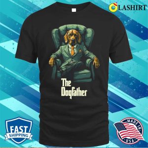 Dog Lover T-shirt, The Dogfather Retro Dog Lover Design T-shirt