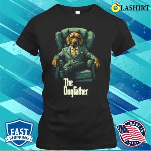 Dog Lover T-shirt, The Dogfather Retro Dog Lover Design T-shirt