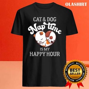 Dog Naptime Is My Happy Hour Funny Vintage Animals Cute Dogs Lover T shirt 4