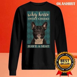 Dog Why Hello Sweet Cheeks Have A Seat Shirt Hoodie Sweater Long Sleeve 2