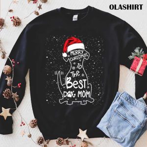 Dogs Hat Merry Christmas To The Best Dog Mom T shirt 1