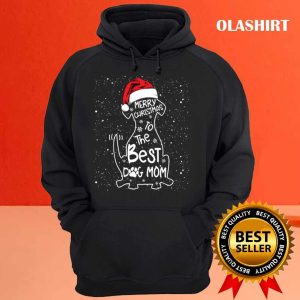 Dogs Hat Merry Christmas To The Best Dog Mom T shirt 3