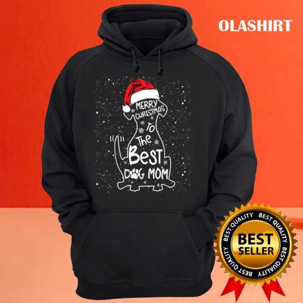 Dogs Hat Merry Christmas To The Best Dog Mom T-shirt