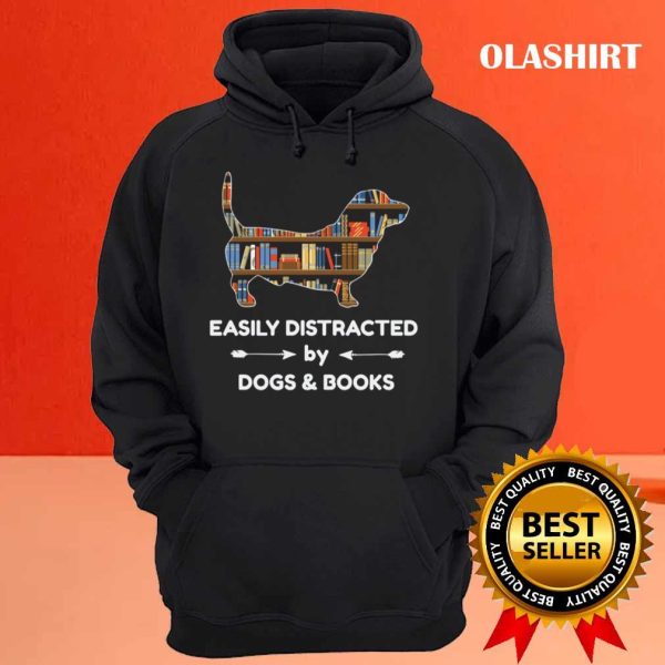 Easily Distracted Dogs Books Vintage T-shirt