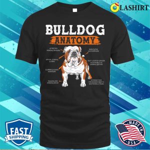 English Bulldog Anatomy Cute Biology Funny Dog Lover Gift T shirt 1