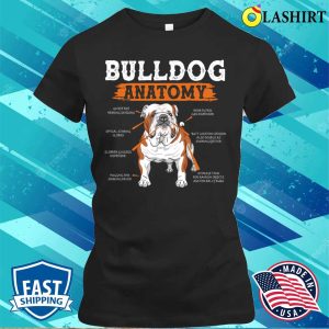 English Bulldog Anatomy Cute Biology Funny Dog Lover Gift T-shirt