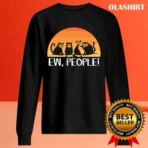 Ew, People Black Cats Wearing Masks T-shirt