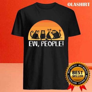 Ew People Black Cats Wearing Masks T shirt 4