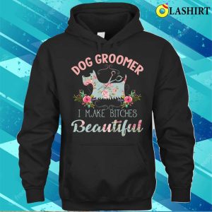 Floral Dog Groomer Gift Dog Pet Grooming T shirt 3