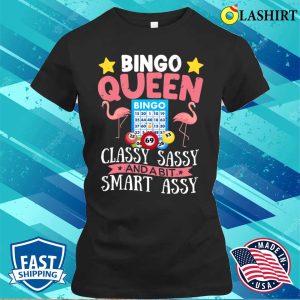 Fun Bingo Queen Bingo Flamingo Mothers Day T Shirt 2