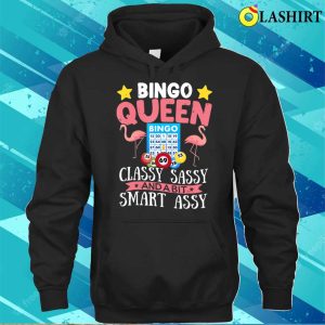 Fun Bingo Queen Bingo Flamingo Mothers Day T Shirt 3