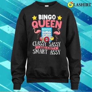 Fun Bingo Queen Bingo Flamingo Mothers Day T Shirt 4