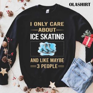 Funny 3 People Ice Skating Skate Skater T shirt 1