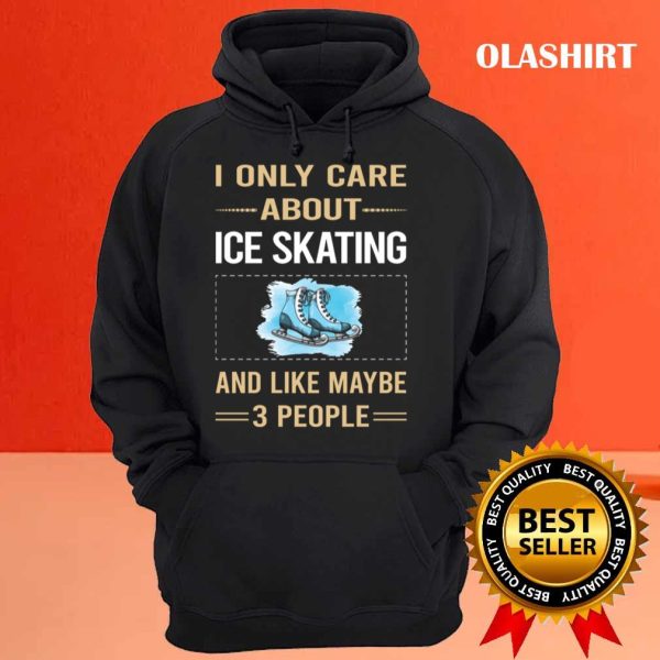 Funny 3 People Ice Skating Skate Skater T-shirt