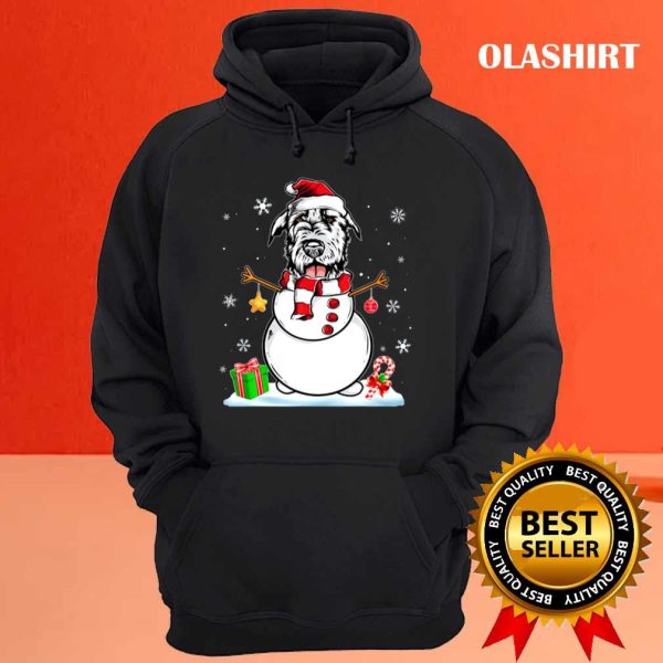 Funny Christmas Pajama Irish Wolfhound Dog Santa T-shirt