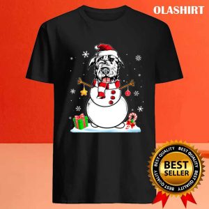 Funny Christmas Pajama Irish Wolfhound Dog Santa T shirt 4