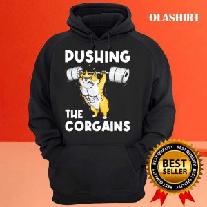 Funny Corgi Dog Pushing The Corgains T shirt 3