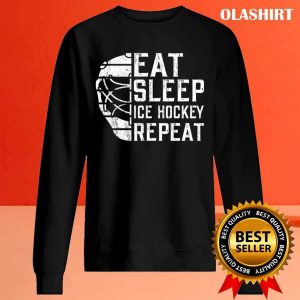 Funny Eat Sleep Ice Hockey Repeat Winter Sports Players T shirt 2