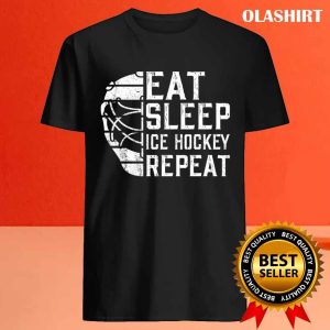 Funny Eat Sleep Ice Hockey Repeat Winter Sports Players T shirt 4