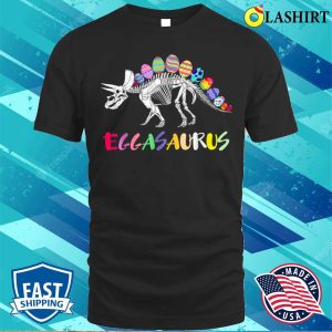 Funny Eggasaurus Stegosaurus Egg Dinosaur Easter Boys Gift T shirt 1