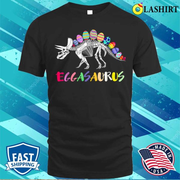 Funny Eggasaurus Stegosaurus Egg Dinosaur Easter Boys Gift T-shirt