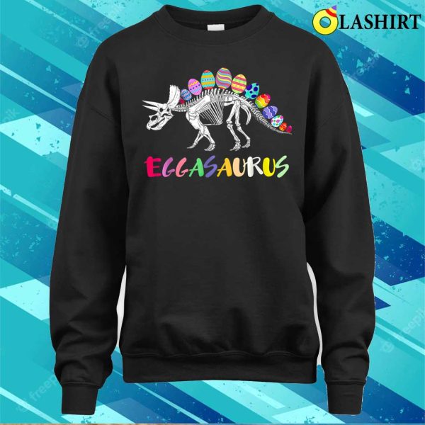 Funny Eggasaurus Stegosaurus Egg Dinosaur Easter Boys Gift T-shirt