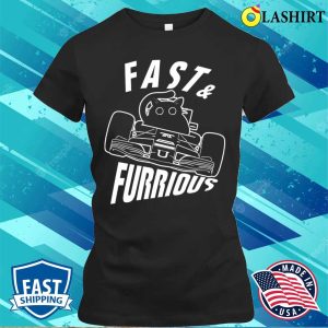 Funny Furrurious Car Driving Cat T-shirt