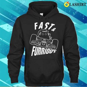 Funny Furrurious Car Driving Cat T shirt 3