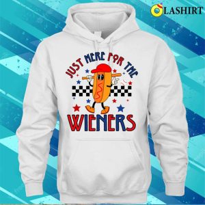 Funny Hot Dog T shirt Hot Dog Im Just Here For The Wieners 4th Of July T shirt 3