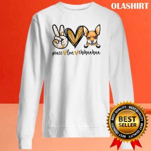 Funny Peace Love Chihuahua Dog Lover Shirt 2