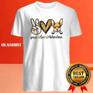 Funny Peace Love Chihuahua Dog Lover Shirt 4