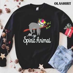 Funny Sloth Gift For Men Women Kids My Spirit Animal Is A Sloth T shirt 1