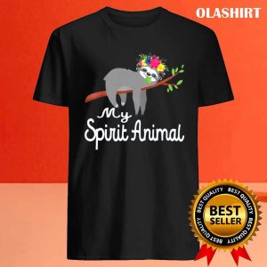 Funny Sloth Gift For Men Women Kids My Spirit Animal Is A Sloth T shirt 4