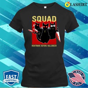 Funny Spooky Cats Nightmare Before Halloween Shirt For Squad Killers 2