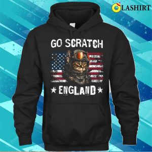 Go Scratch England Go Scratch England Funny 4th Of July Cat Lover Cat Pilot T shirt 3