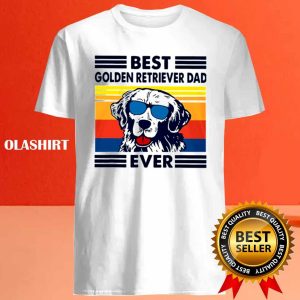 Golden Retriever Best Dog Dad Ever Shirt 4